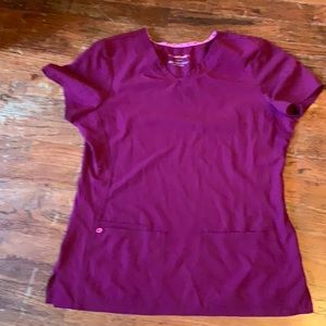 HeartSoul wine scrubs/uniform set sz L